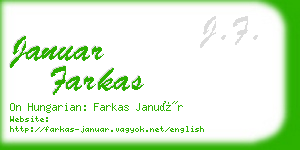 januar farkas business card